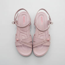 Load image into Gallery viewer, Pair of pink sandals on a gray surface