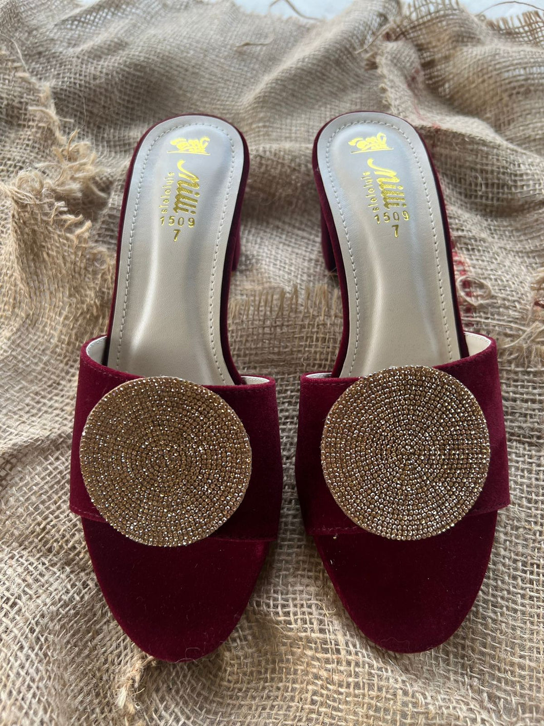 Maroon Suede heels