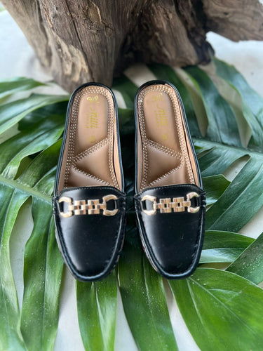 Black Casual Mule