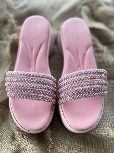 Platform Heels in Baby Pink
